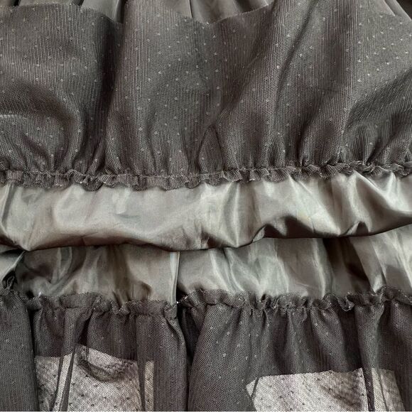 FEMME by DKNY Jeans Black Embellished Waist Satin Mini Dress Size Medium - Picture 7 of 13